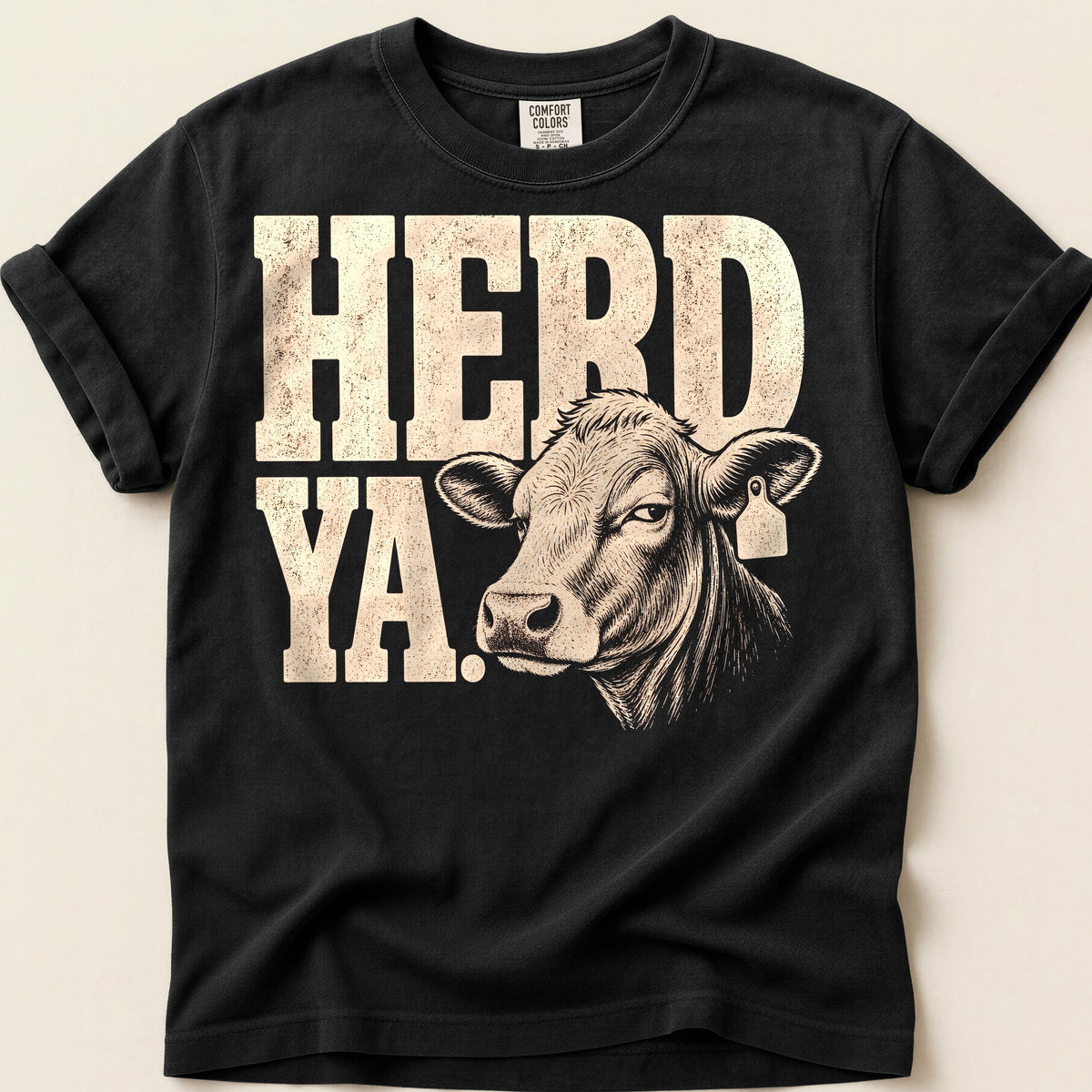 Herd Ya Varsity T-Shirt on Black