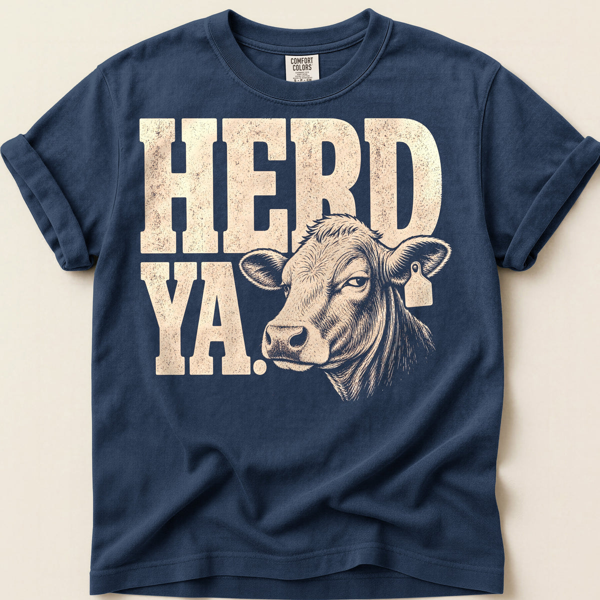 Herd Ya Varsity T-Shirt on Navy