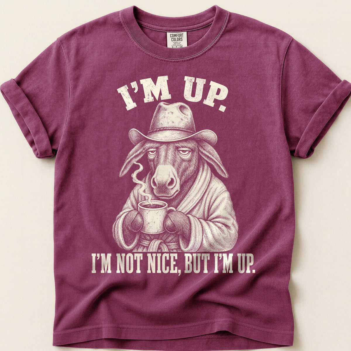 Im Up Not Nice T-Shirt on Berry