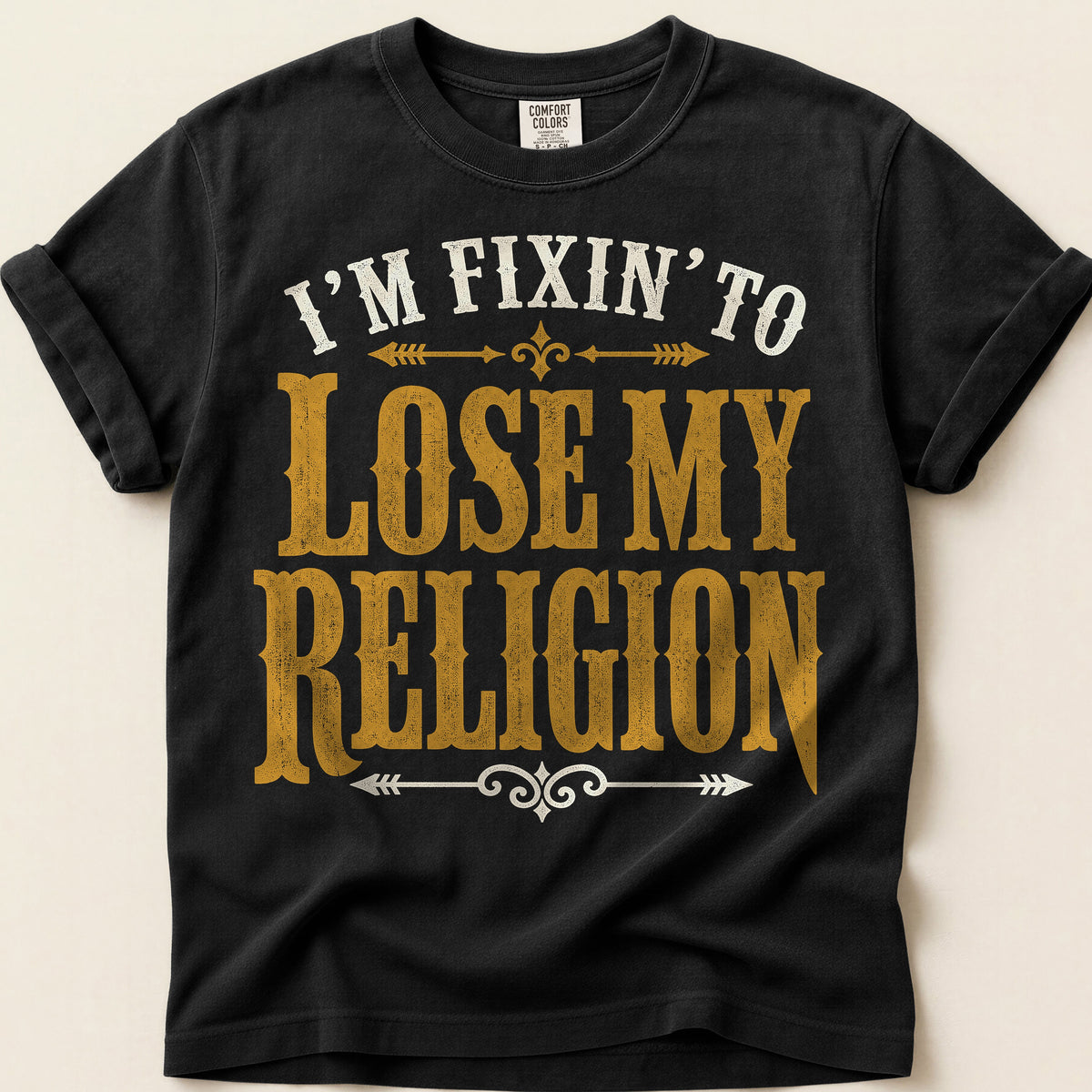 Lose My Religion T-Shirt on Black