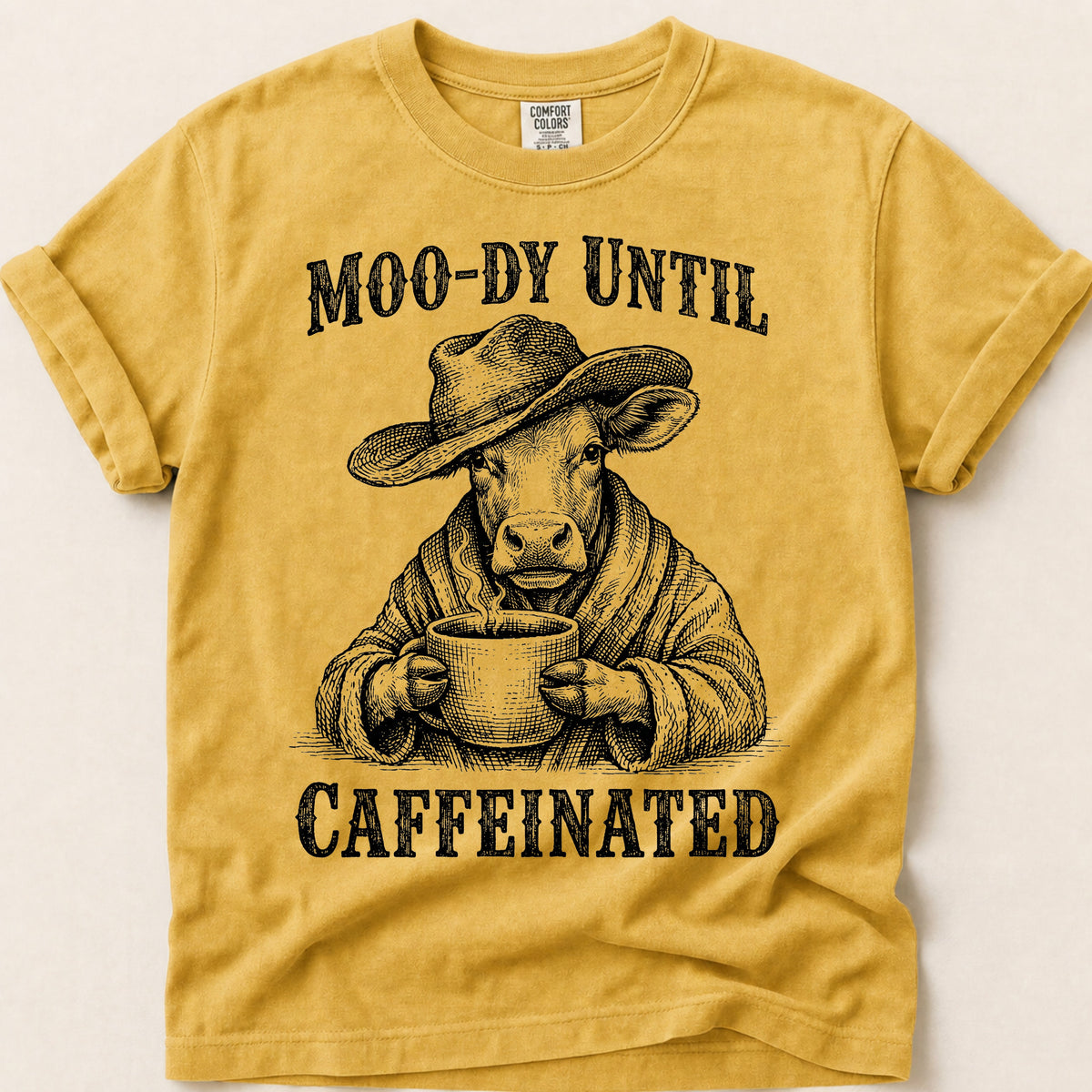 Moo-dy Caffeinated on Mustard