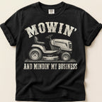 Mowin And Mindin T-Shirt on Black