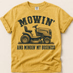 Mowin And Mindin T-Shirt on Mustard