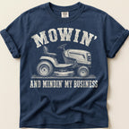 Mowin And Mindin T-Shirt on Navy