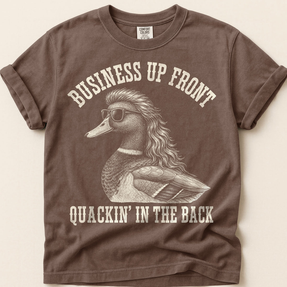 Mullet Duck T-Shirt on Espresso