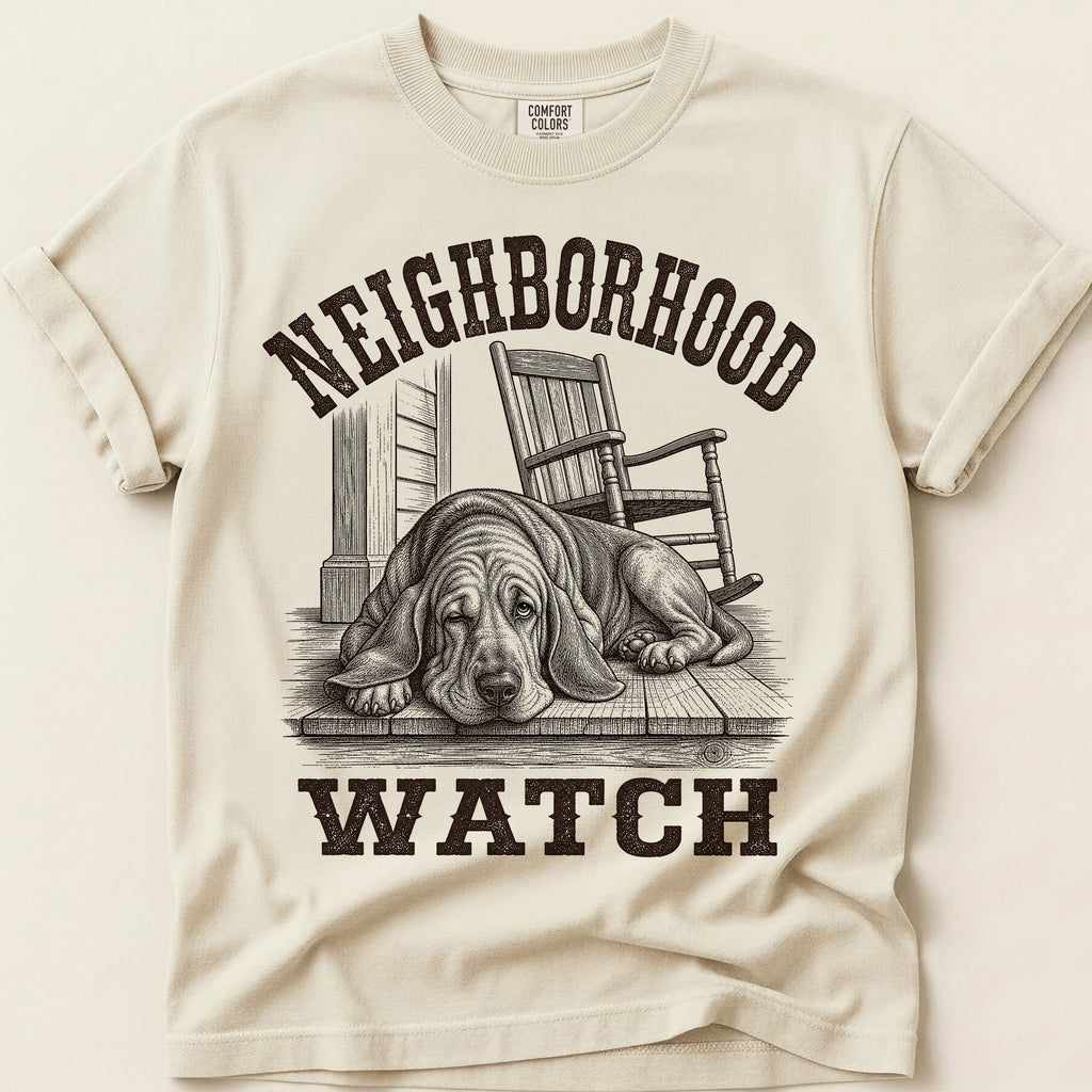 Neighborhood Watch T-Shirt on Ivory