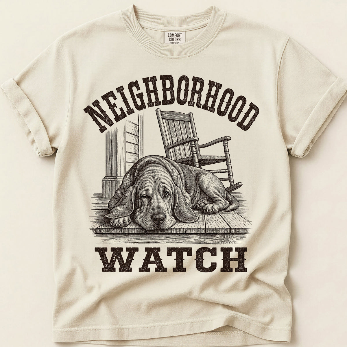 Neighborhood Watch T-Shirt on Ivory