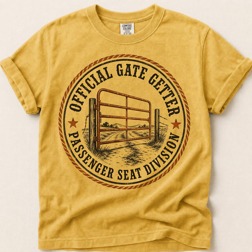 Official Gate Getter T-Shirt on Mustard