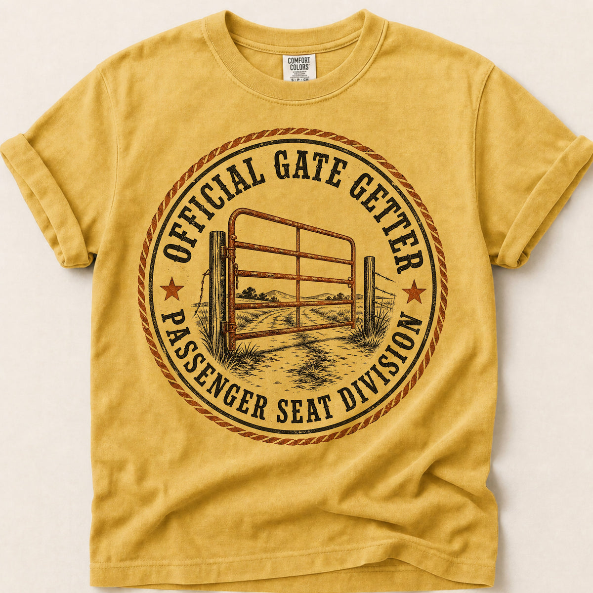 Official Gate Getter T-Shirt on Mustard