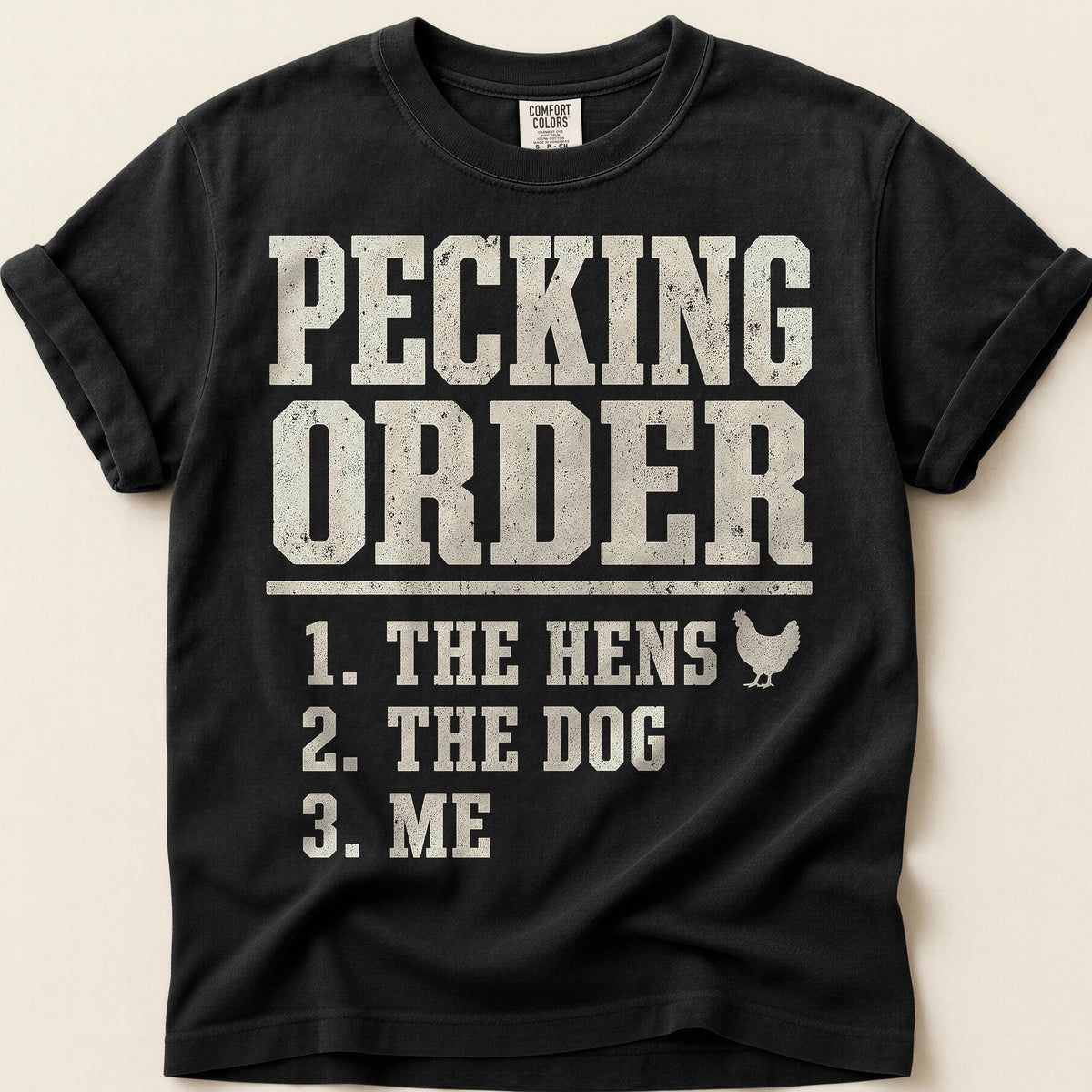 Pecking Order T-Shirt on Black