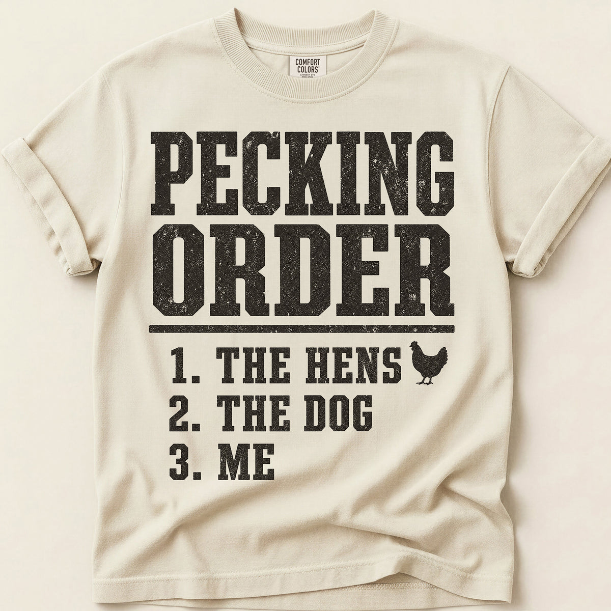 Pecking Order T-Shirt on Ivory