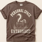 Personal Space Skunk T-Shirt on Espresso