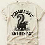 Personal Space Skunk T-Shirt on Ivory
