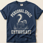 Personal Space Skunk T-Shirt on Navy