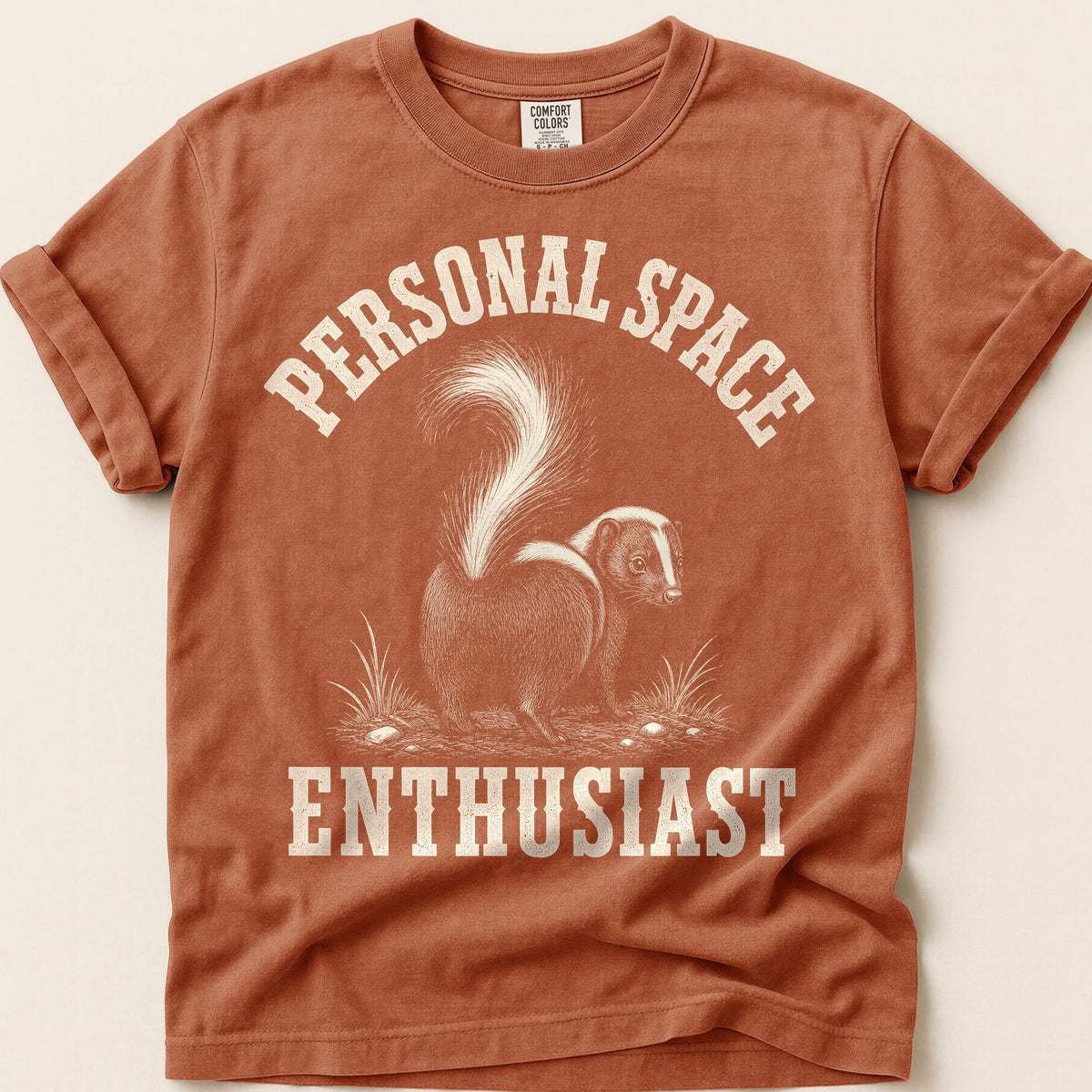 Personal Space Skunk T-Shirt on Yam