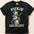 Pickin And Grinnin Possum T-Shirt on Black