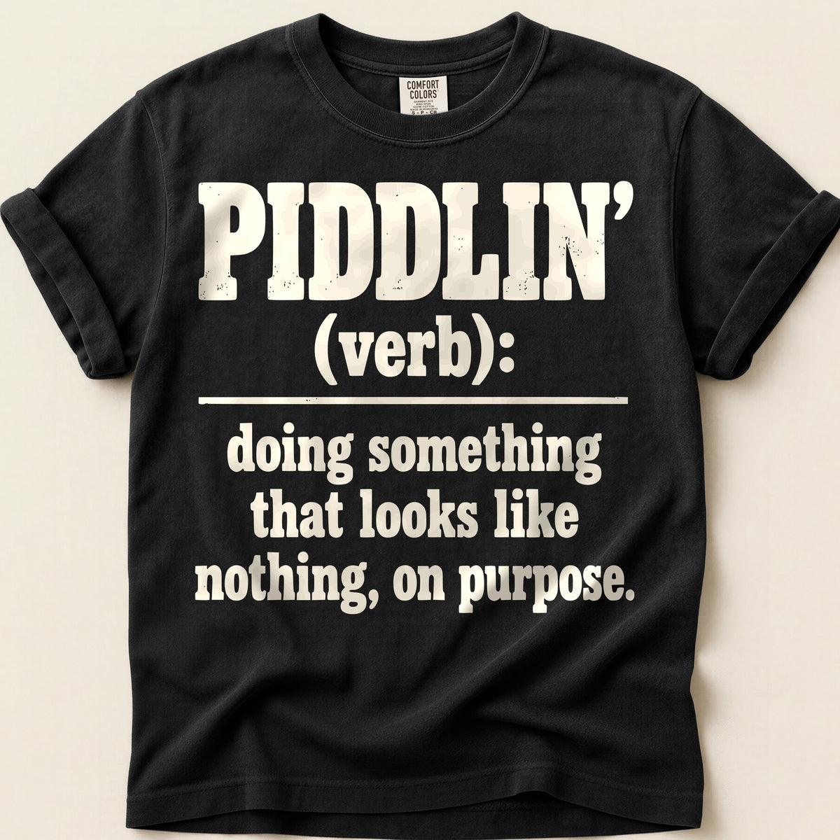 Piddlin Definition T-Shirt on Black