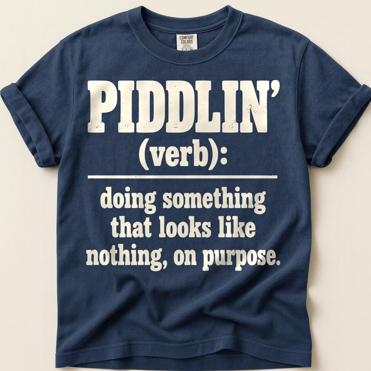Piddlin Definition T-Shirt on Navy