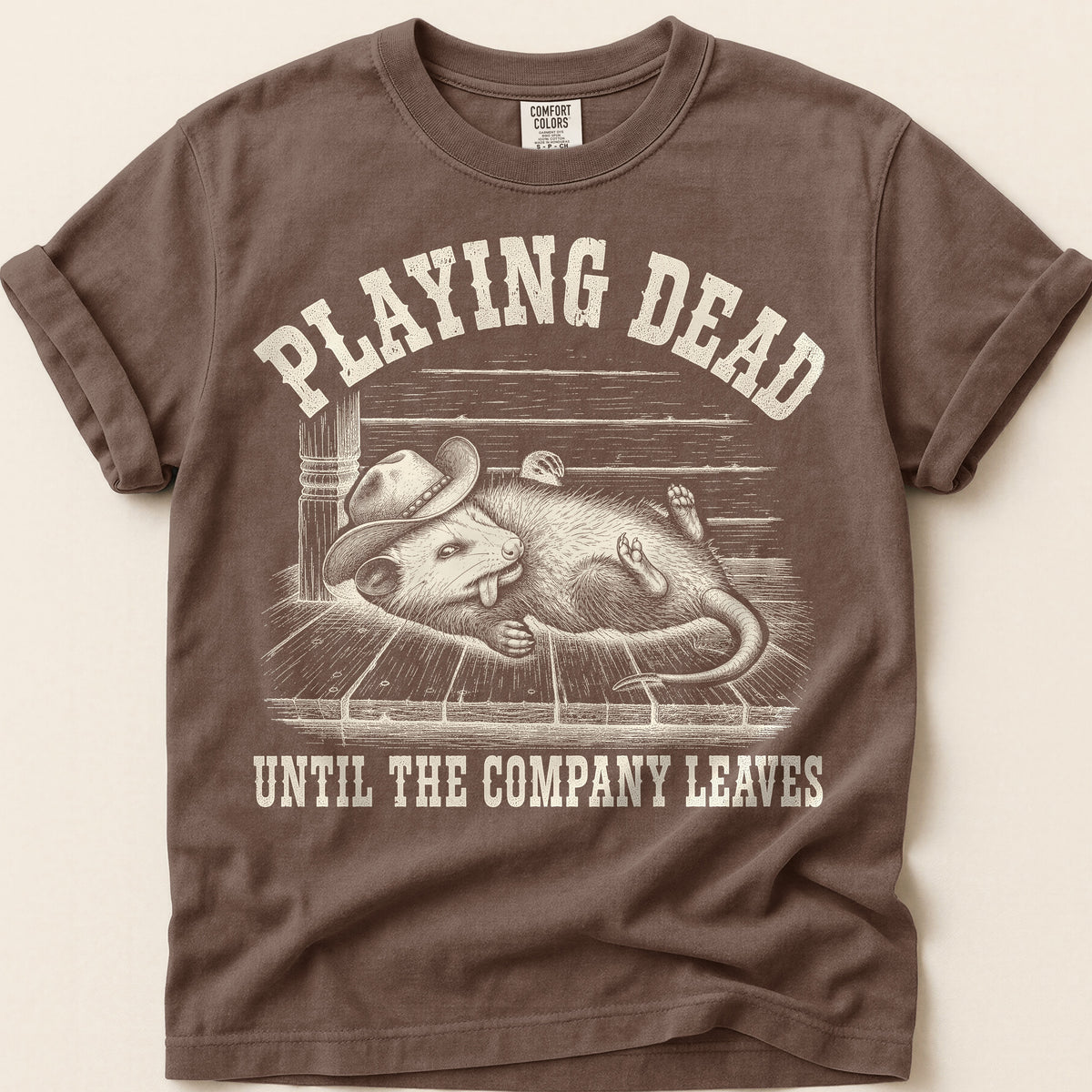Playing Dead Company T-Shirt on Espresso