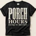 Porch Hours Skeeters T-Shirt on Black
