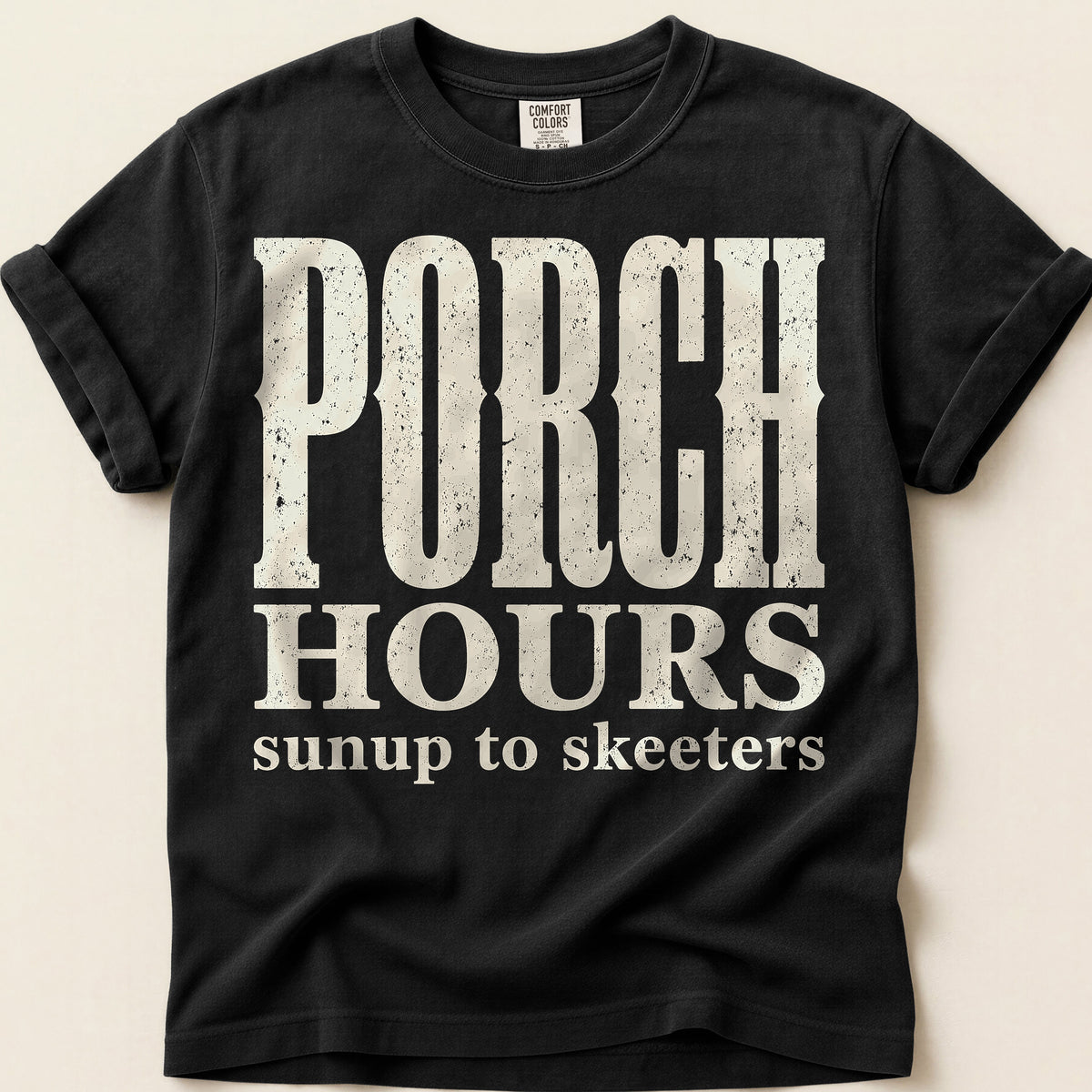 Porch Hours Skeeters T-Shirt on Black