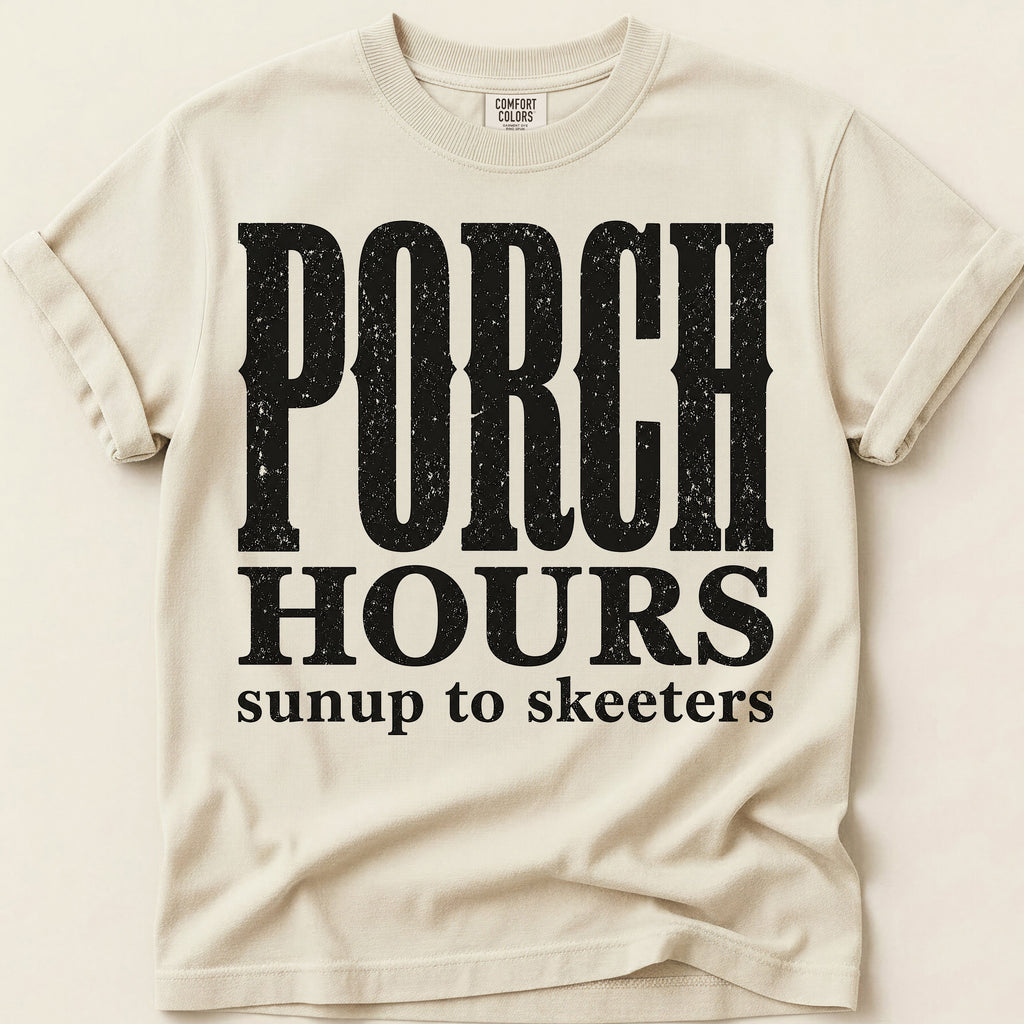 Porch Hours Skeeters T-Shirt on Ivory