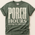Porch Hours Skeeters T-Shirt on Moss