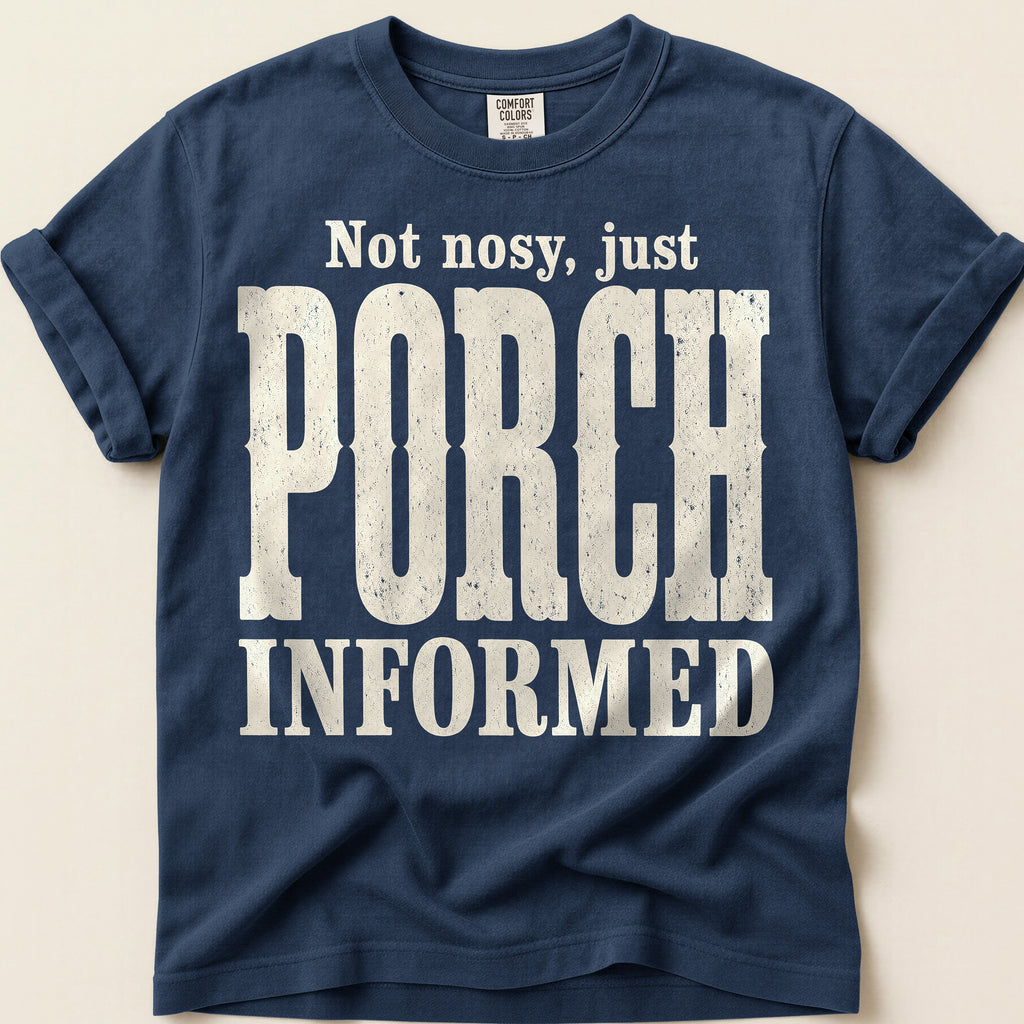 Porch Informed T-Shirt on Navy