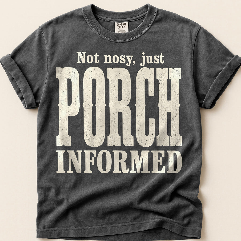Porch Informed T-Shirt on Pepper