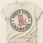 Porch Sittin Champion T-Shirt on Ivory
