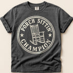 Porch Sittin Champion T-Shirt on Pepper