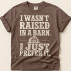 Raised In A Barn T-Shirt on Espresso