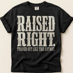 Raised Right T-Shirt on Black