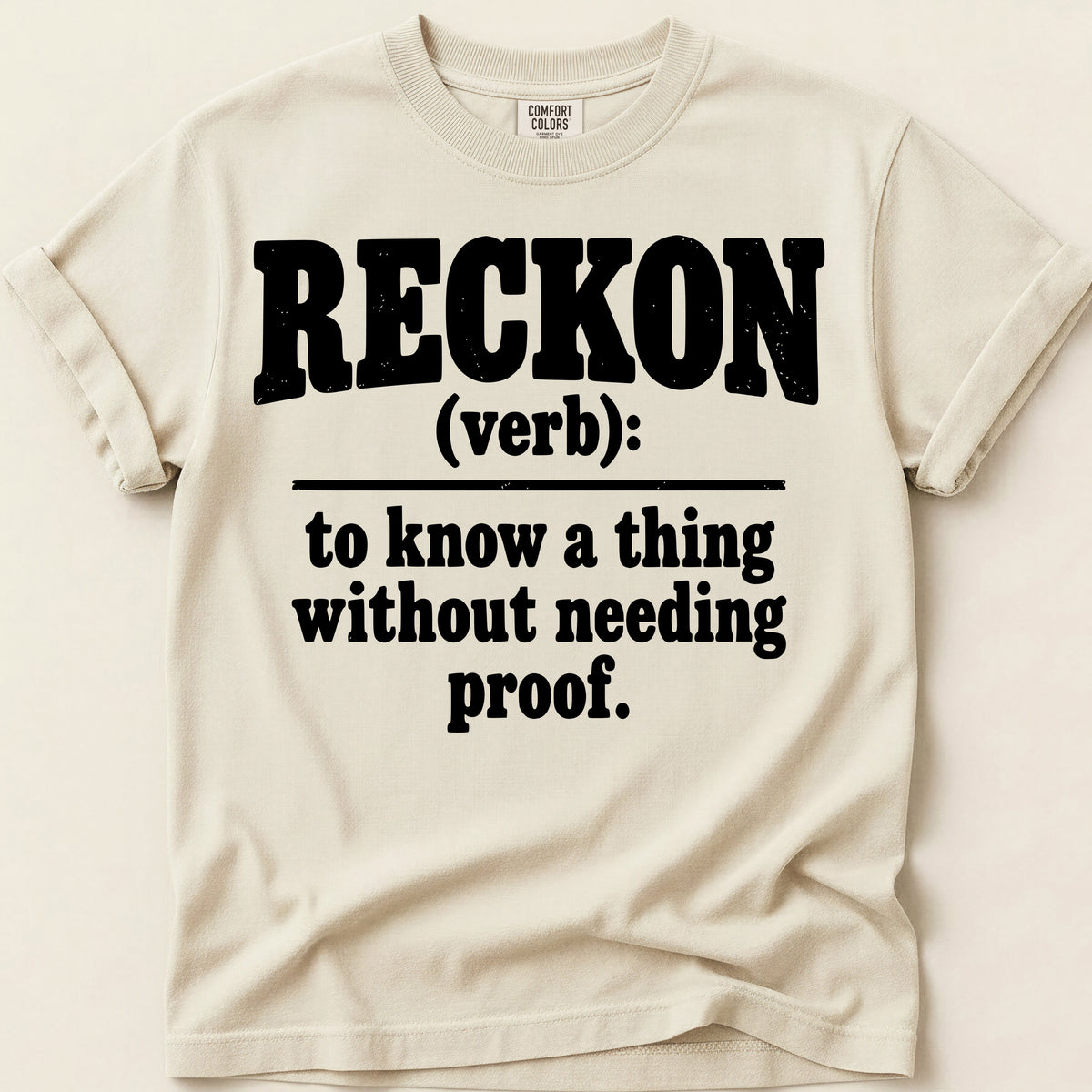 Reckon Definition T-Shirt on Ivory
