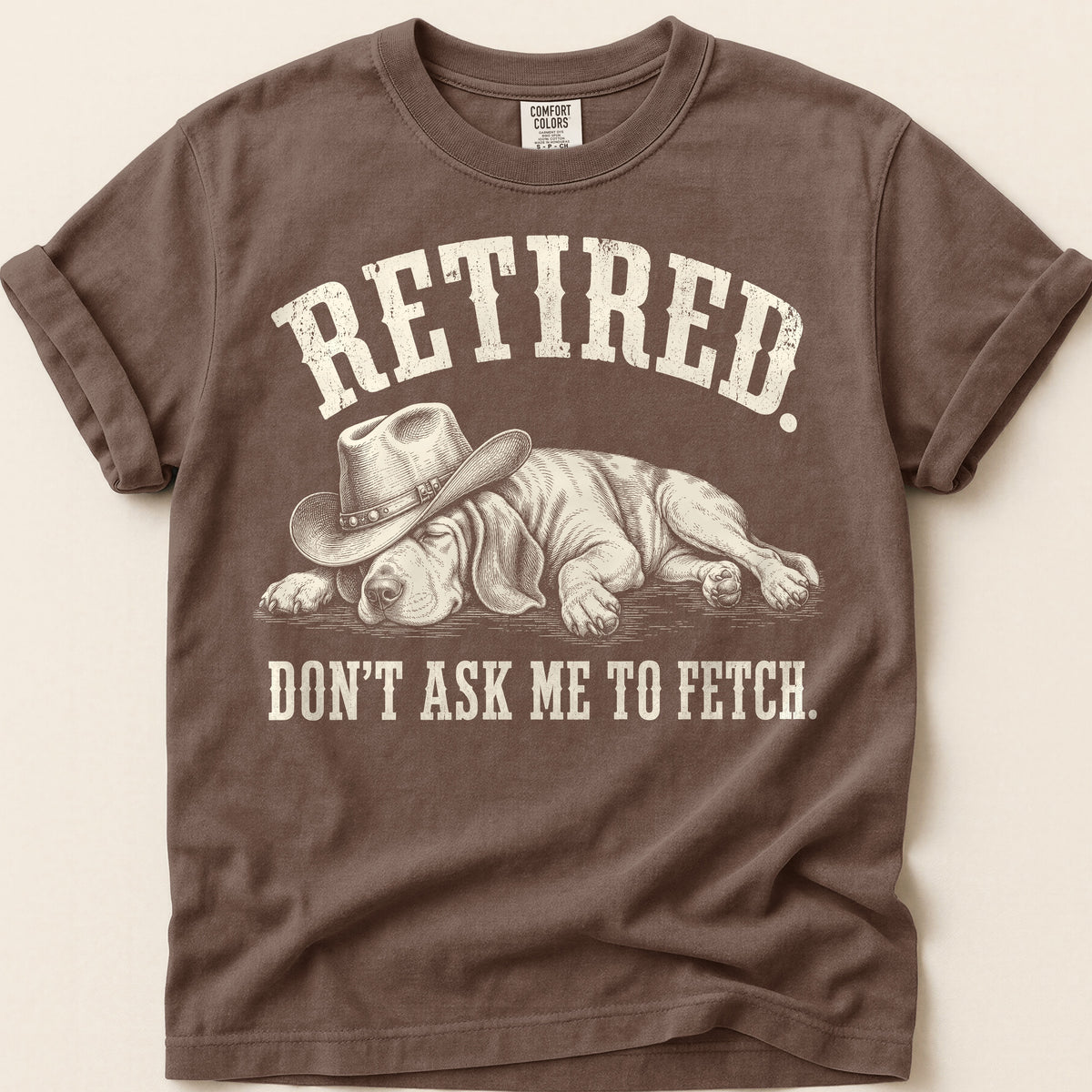 Retired Hound T-Shirt on Espresso