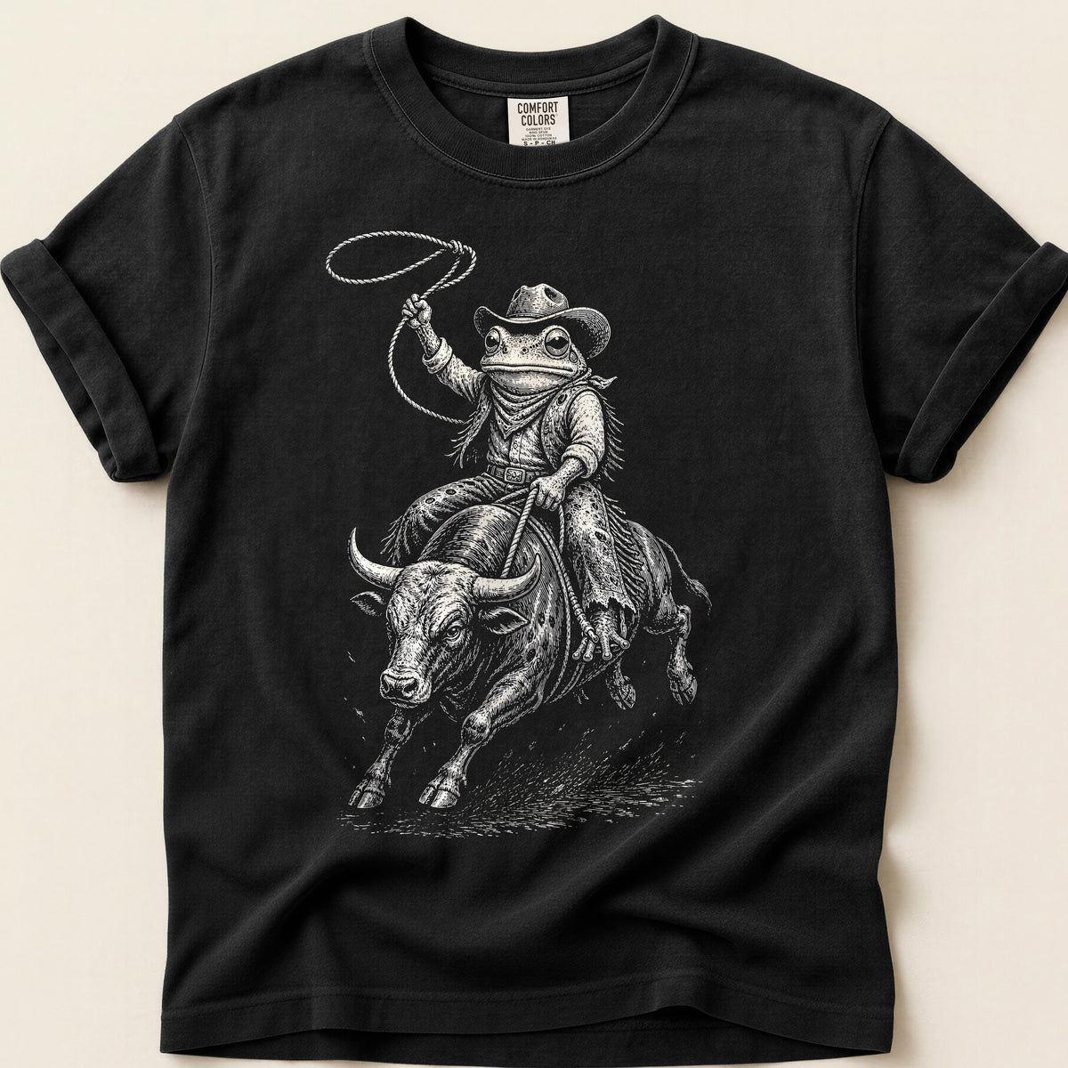 Rodeo Frog on Black