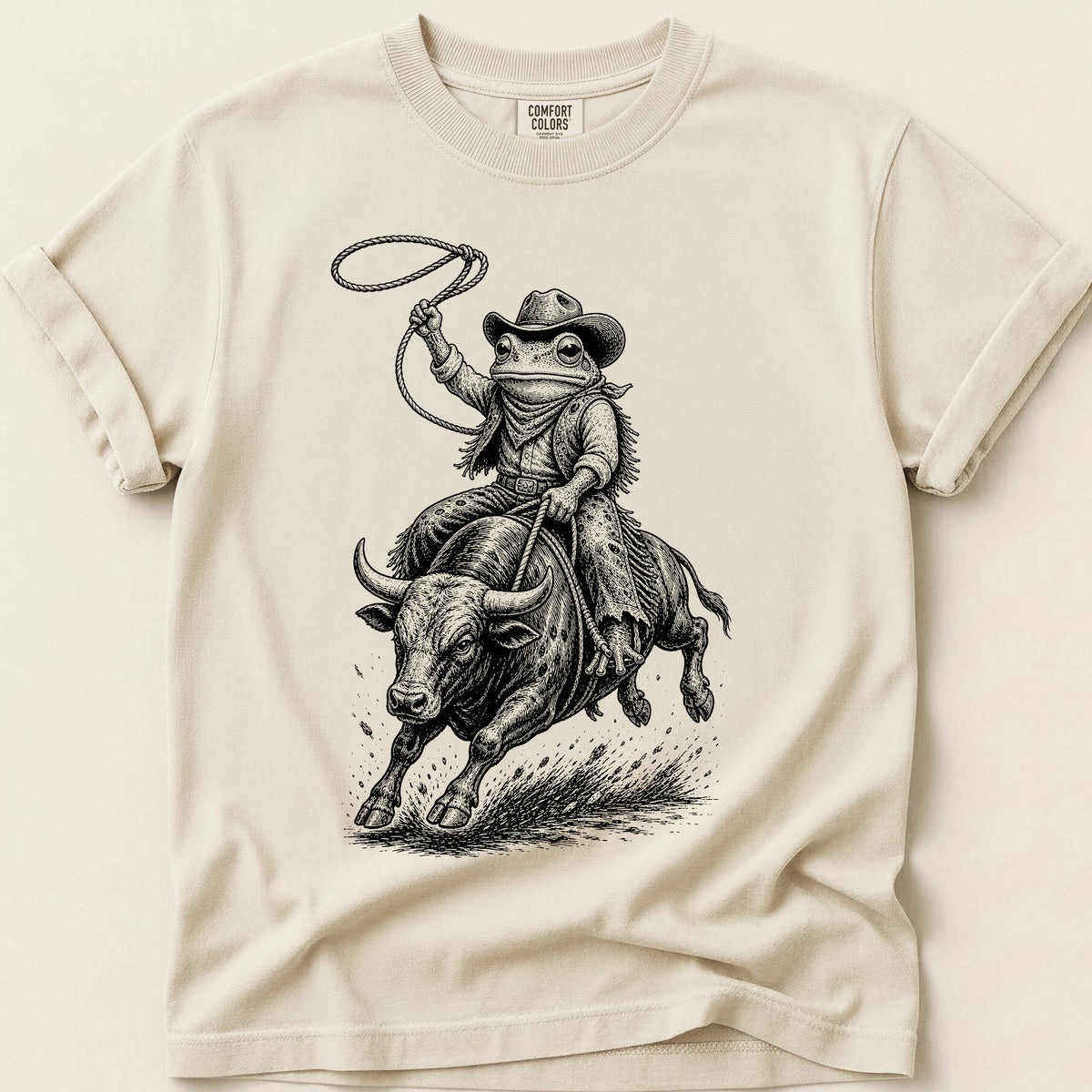 Rodeo Frog on Ivory