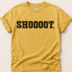 Shoooot T-Shirt on Mustard