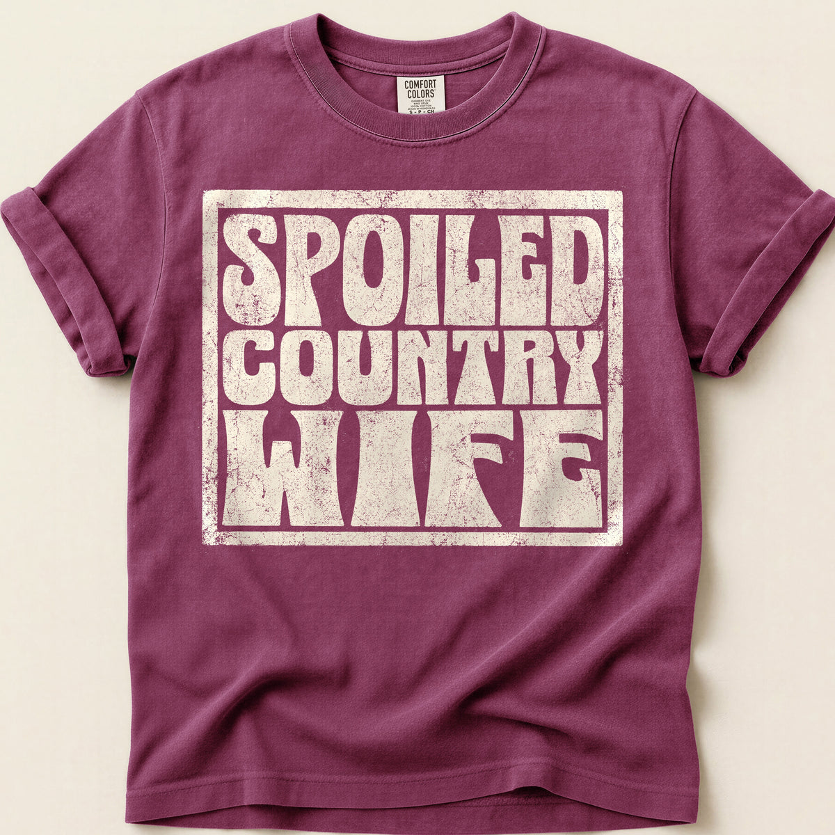 Spoiled Country Wife T-Shirt on Berry