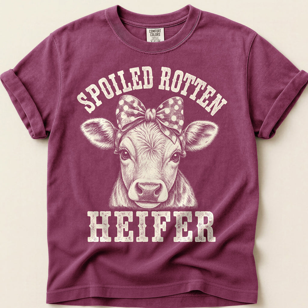 Spoiled Rotten Heifer T-Shirt on Berry