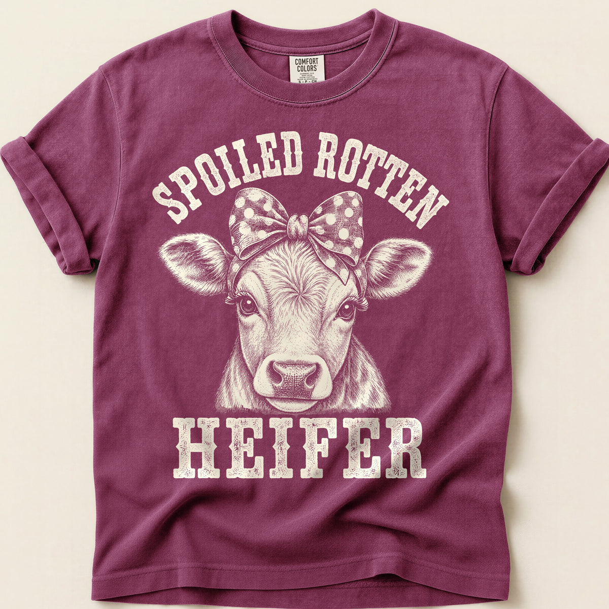 Spoiled Rotten Heifer T-Shirt on Berry