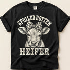 Spoiled Rotten Heifer T-Shirt on Black