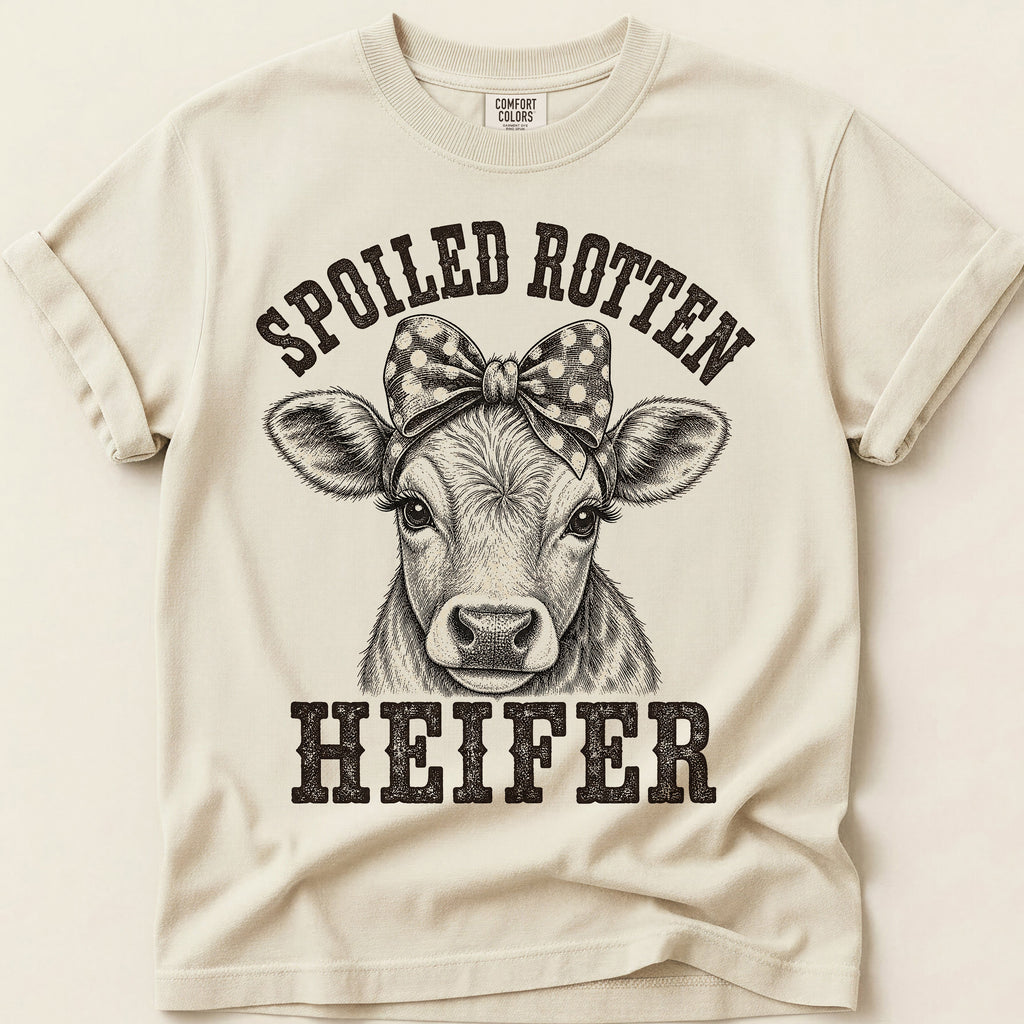 Spoiled Rotten Heifer T-Shirt on Ivory