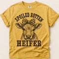 Spoiled Rotten Heifer T-Shirt on Mustard