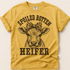 Spoiled Rotten Heifer T-Shirt on Mustard