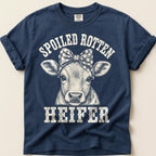 Spoiled Rotten Heifer T-Shirt on Navy