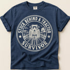 Stuck Behind A Tractor T-Shirt on Navy