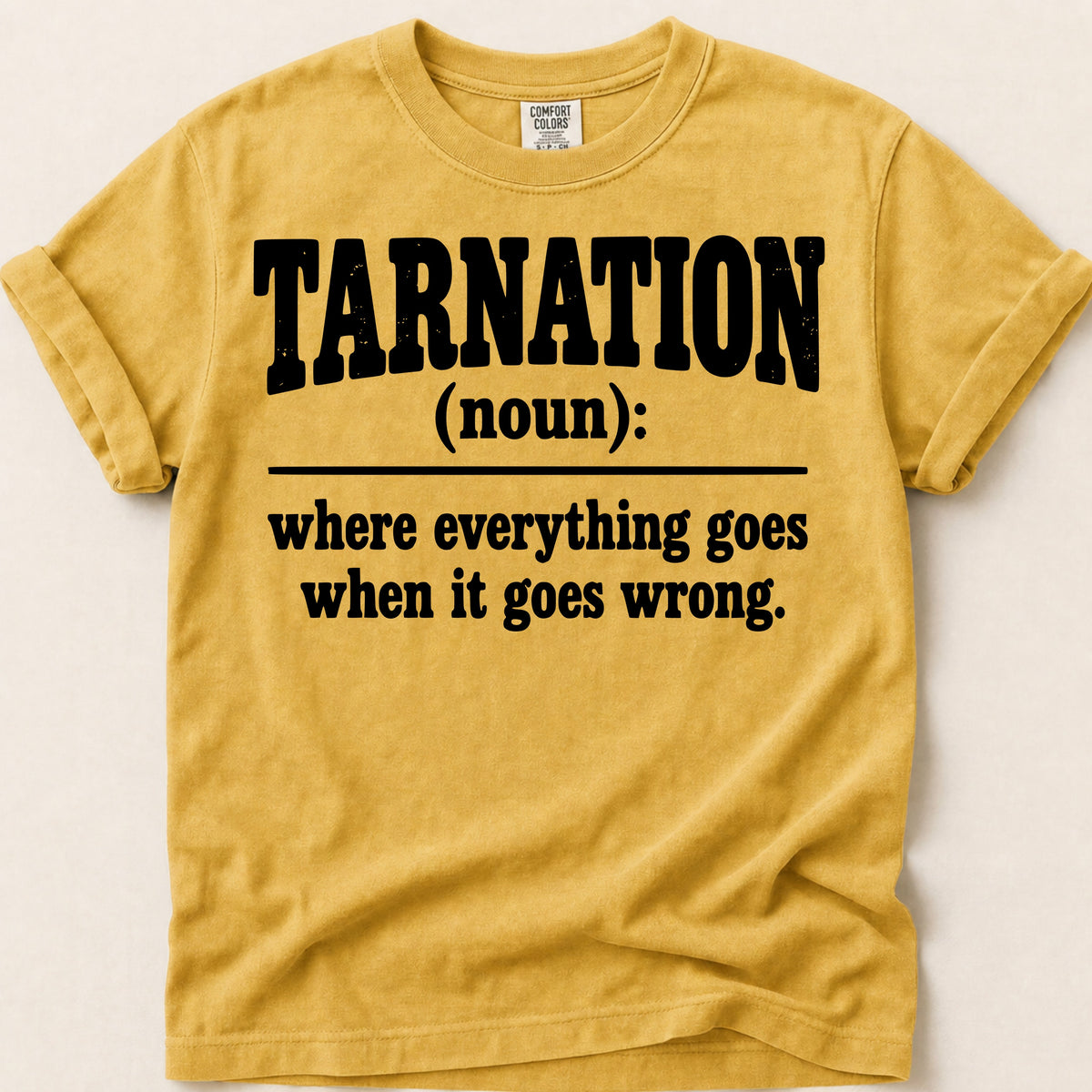 Tarnation Definition T-Shirt on Mustard
