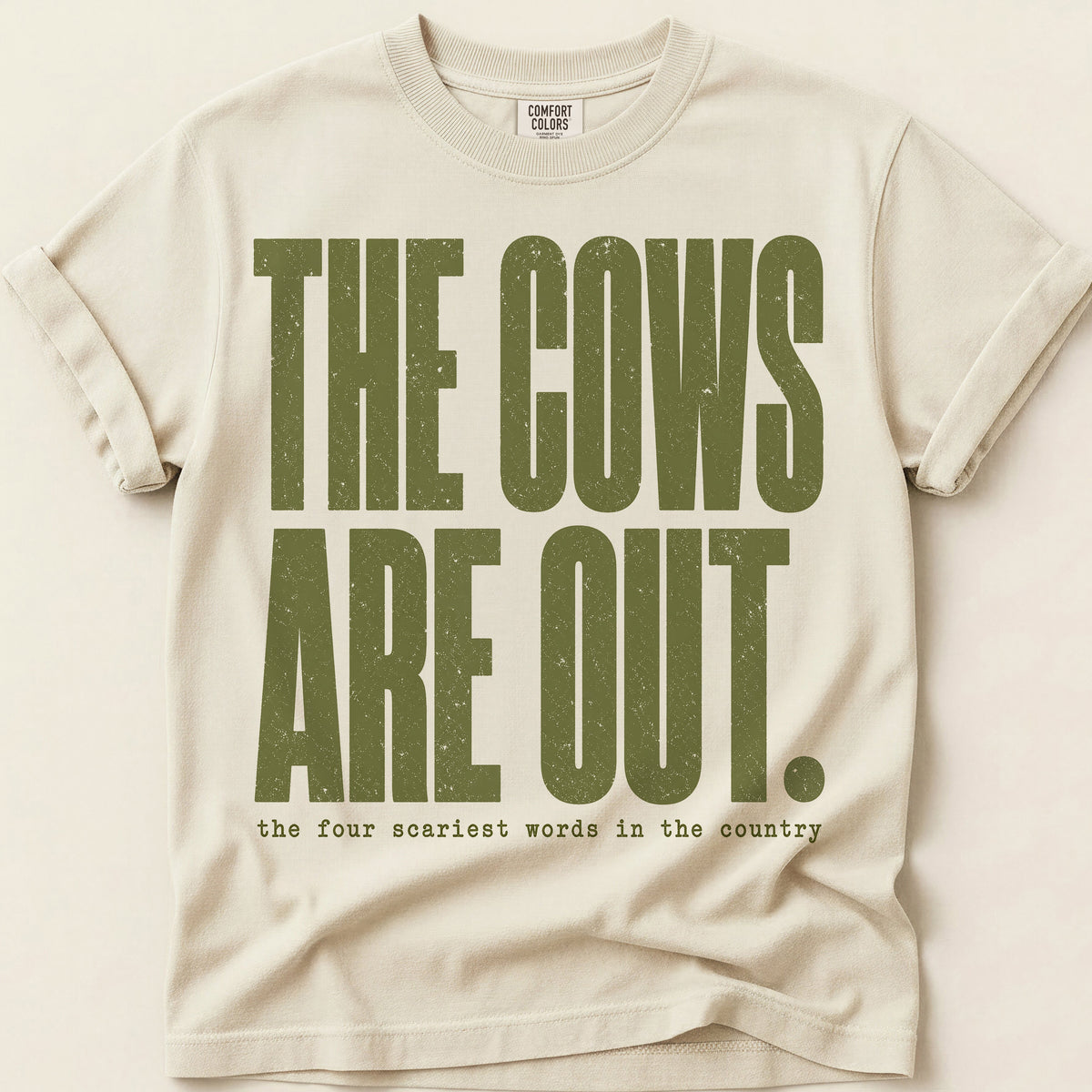 The Cows Are Out T-Shirt on Ivory