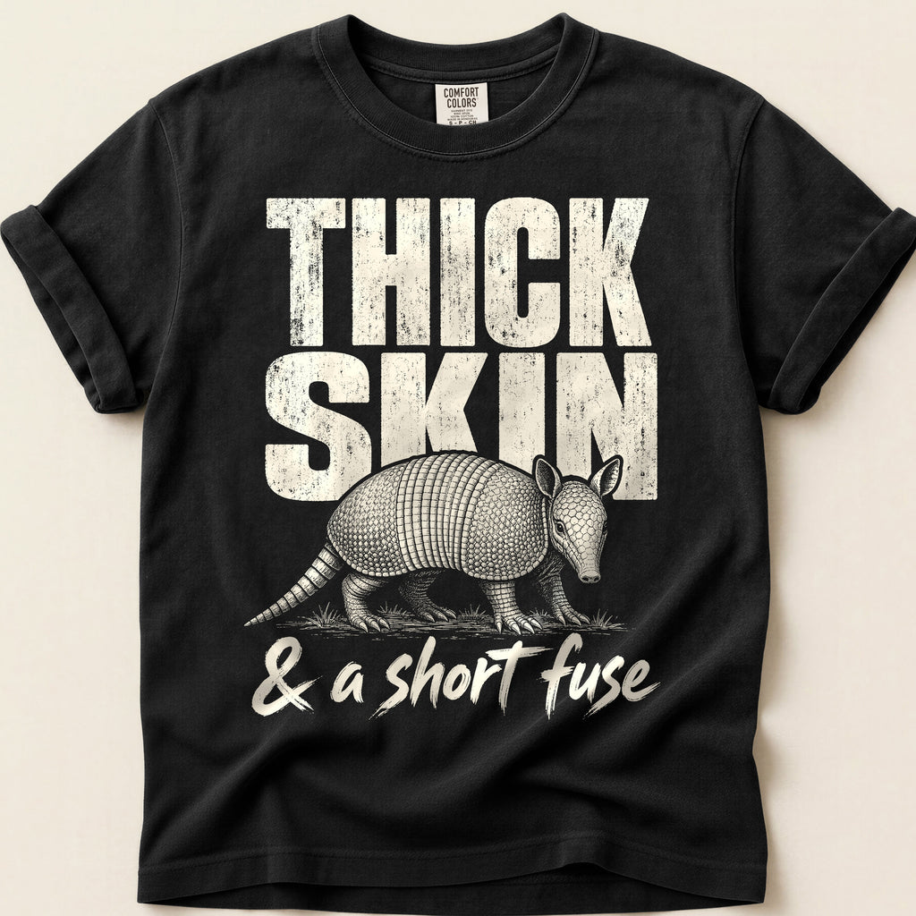 Thick Skin Armadillo T-Shirt on Black